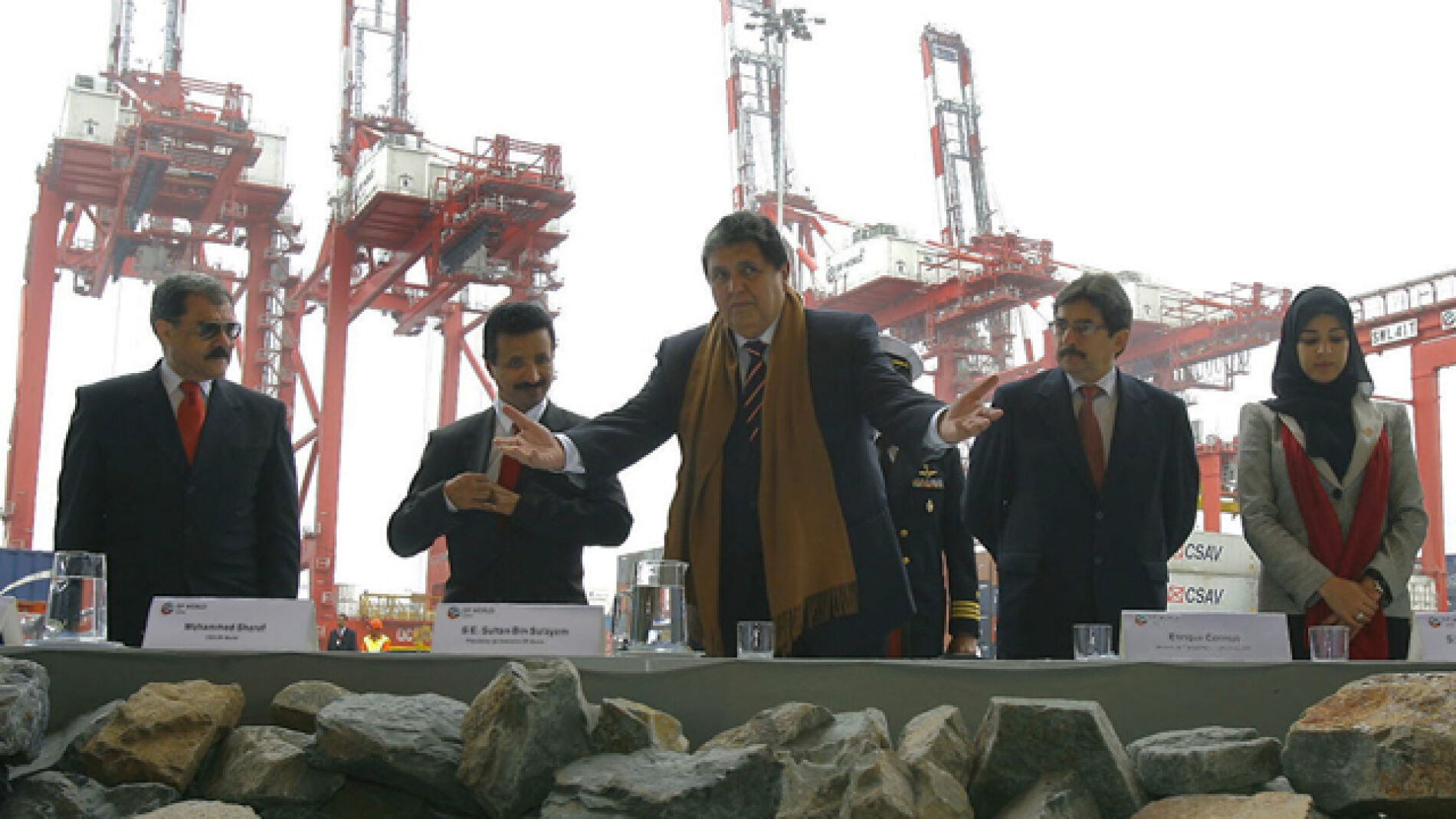 Alan Garc&iacute;a, presidente de Per&uacute;, durante un acto este jueves