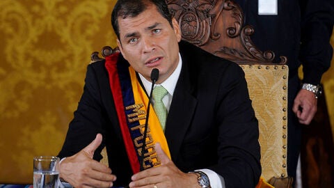 Rafael Correa, tras su liberaci&oacute;n