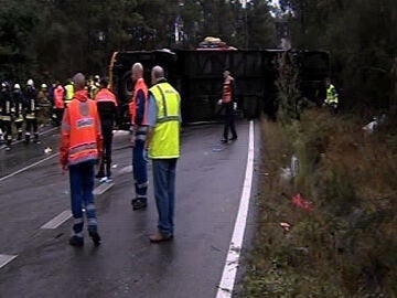 Accidente de autobús en Pontevedra