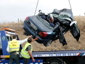 Vehículo accidentado en Toledo