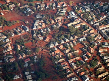 Vista aérea del vertido tóxico