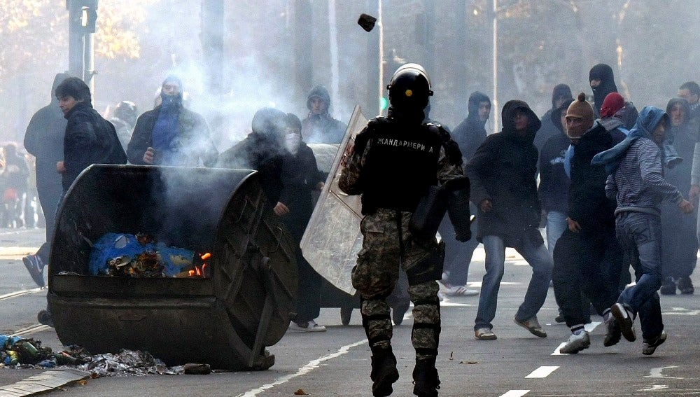 Disturbios en Belgrado
