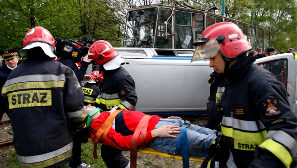 Víctimas de accidente de tren en Ucrania