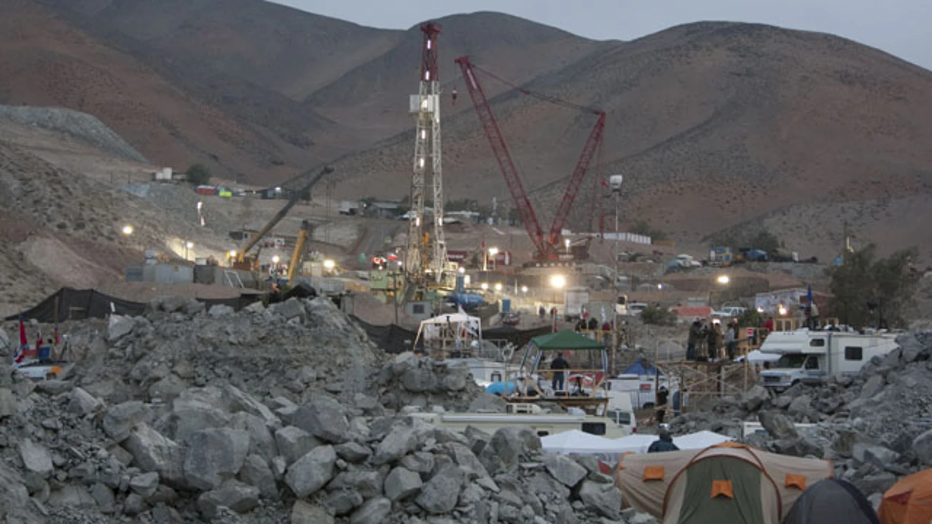 El campamento Esperanza, en la comarca minera de Copiapó El campamento Esperanza, en la comarca minera de Copiapó