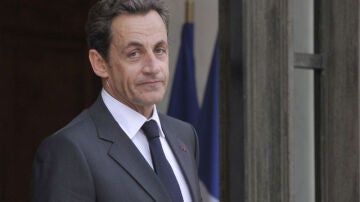 El presidente francés Nicolas Sarkozy en el palacio del Eliseo en París