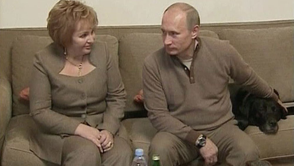 El matrimonio Putin en su casa