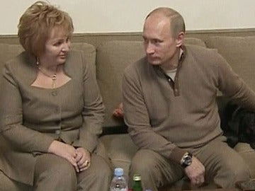 El matrimonio Putin en su casa