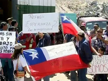 Protesta en el campamento Esperanza Protesta en el campamento Esperanza