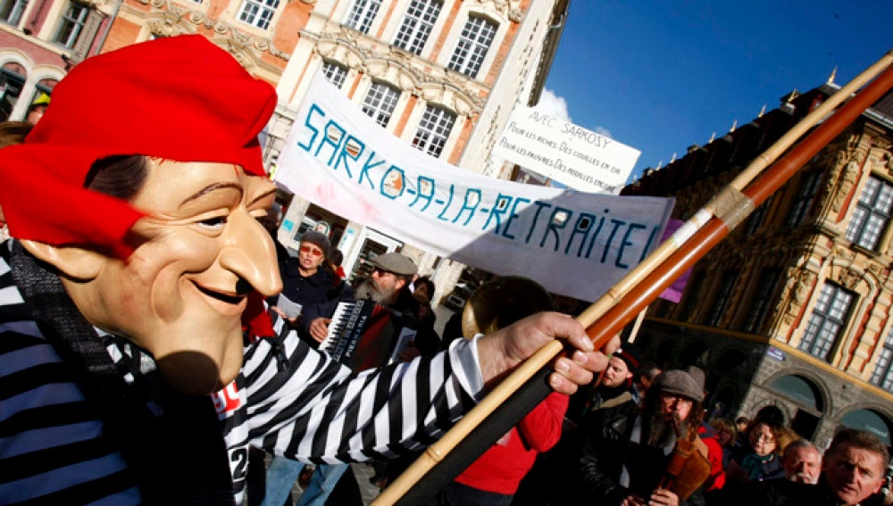 Manifestaciones en la novena jornada de huelga de Francia