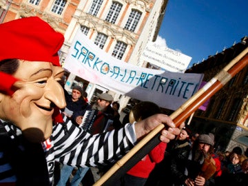 Manifestaciones en la novena jornada de huelga de Francia