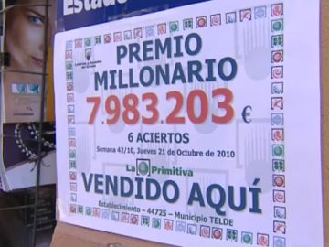 Establecimiento donde han vendido un boleto premiado de la Primitiva