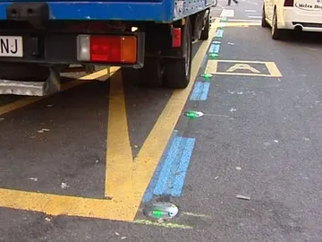 Las balizas se ponen de moda en Bilbao Las balizas se ponen de moda en Bilbao