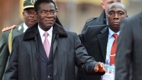 El Presidente de Guinea Ecuatorial, Teodoro Obiang Nguema Mbasogo 