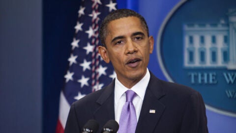 Obama, durante su comparecencia en la Casa de Blanca