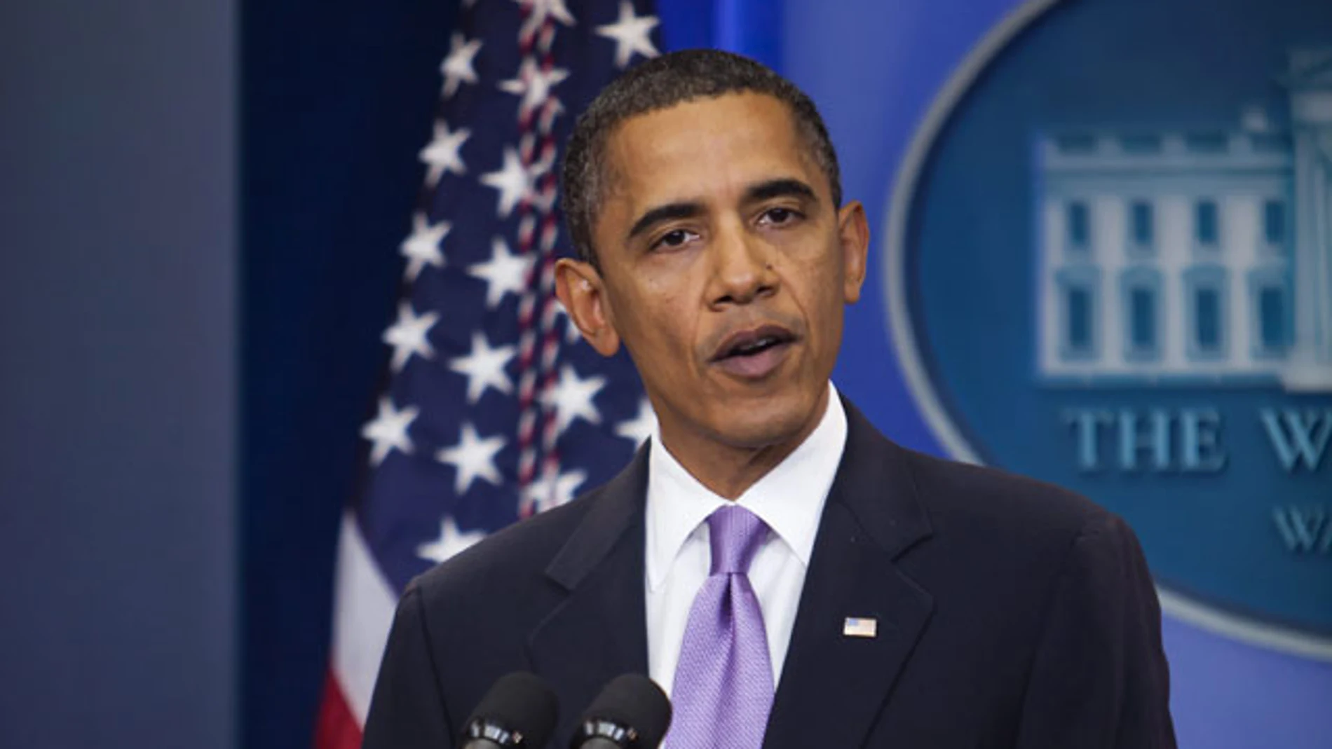 Obama, durante su comparecencia en la Casa de Blanca Obama, durante su comparecencia en la Casa de Blanca