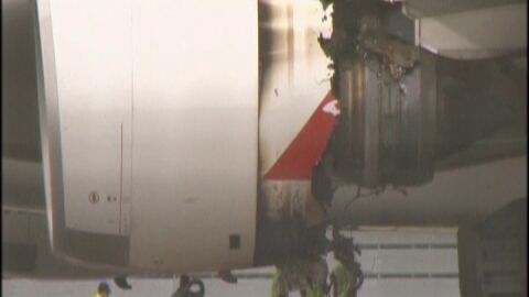 Motor del avi&oacute;n siniestrado