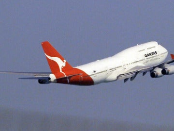 Un avión de la aerolínea Qantas