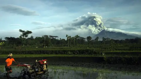 El volcán Merapi El volcán Merapi