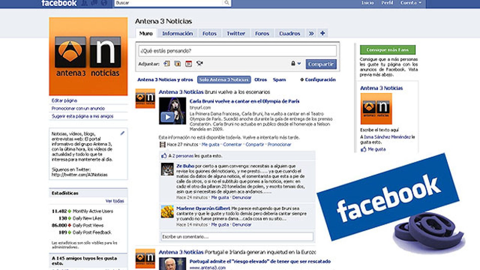 Llega el correo electr&oacute;nico de Facebook