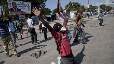 Protestas en Hait&iacute;