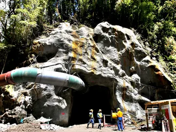 Mina neozelandesa en la que encuentran atrapados los mineros Mina neozelandesa en la que encuentran atrapados los mineros
