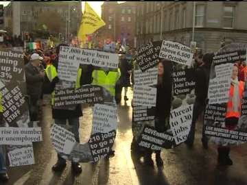 manifestación en Irlanda