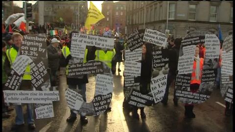 manifestaci&oacute;n en Irlanda