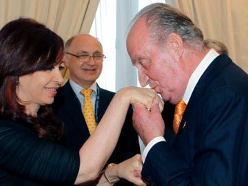 El Rey Juan Carlos y la Presidenta argentina, Cristina Fernández