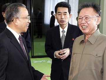 Kim Jong-Il y Dai Bingguo durante una reunión en 2009
