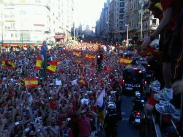 Foto tomada por Puyol durante la celebración del Mundial en Madrid