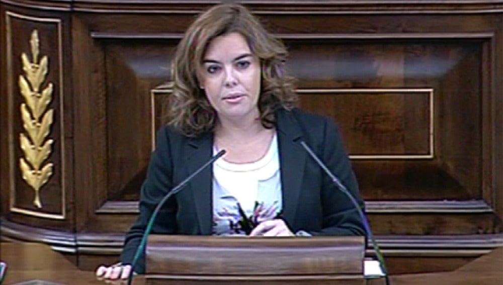Soraya en el Pleno del Congreso