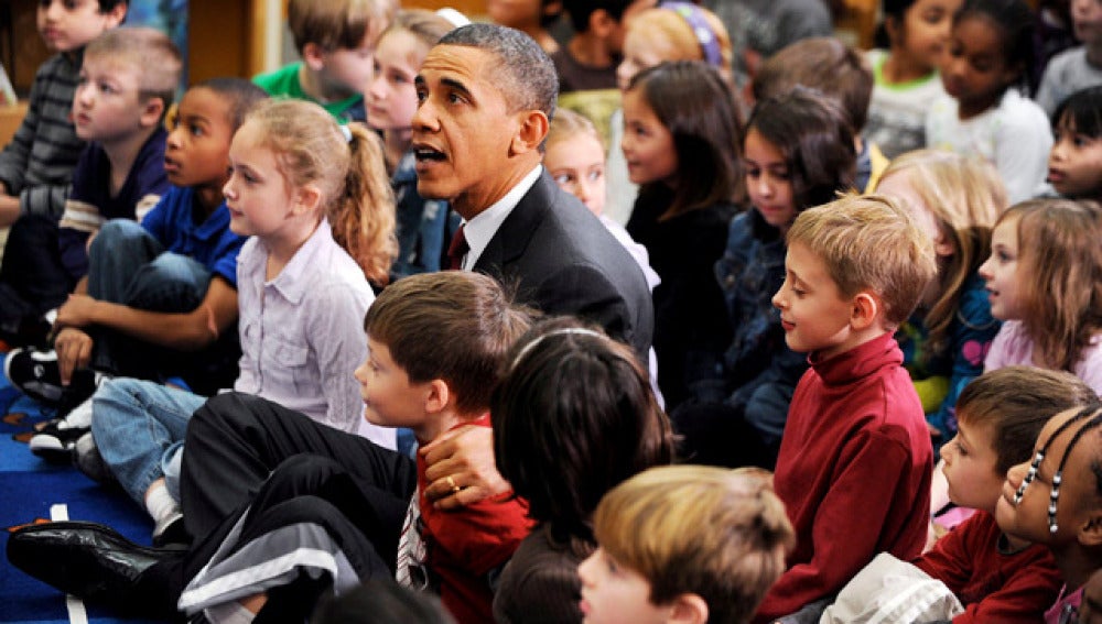 Obama lee un cuento
