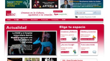 Página web de la SGAE