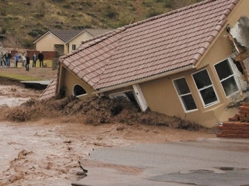 Una casa inundada en California