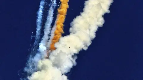 El cohete GSLV explota El cohete GSLV explota