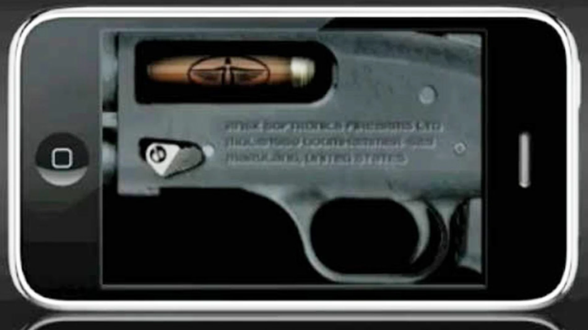 El iPhone y su aplicación para simular un arma El iPhone y su aplicación para simular un arma