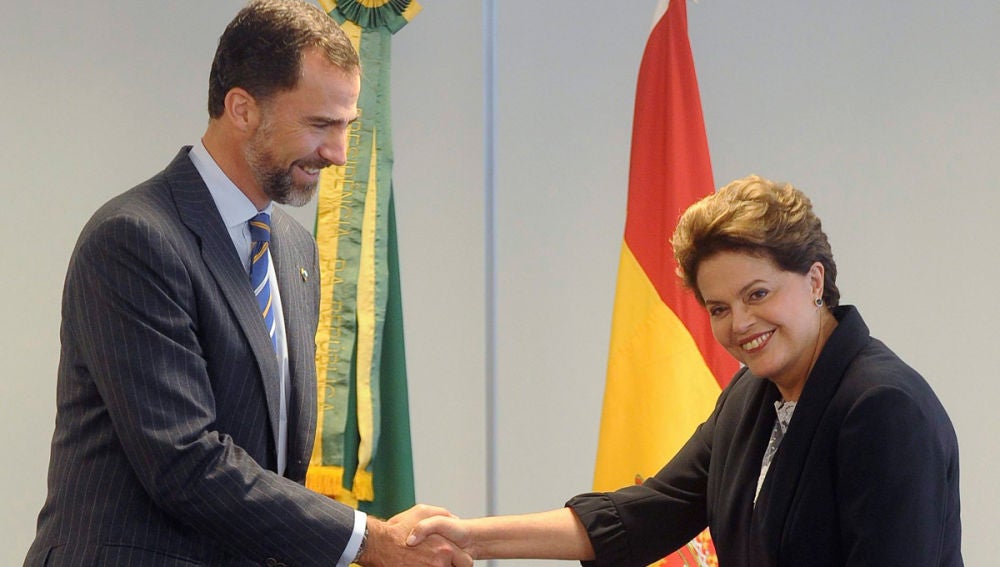 Dilma Rousseff y el Príncipe Felipe