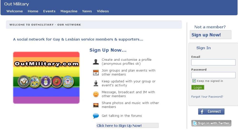 Un Facebook exclusivo para ex militares homosexuales