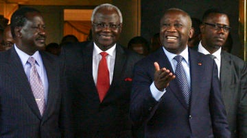 Laurent Gbagbo recibe a los dirigentes
