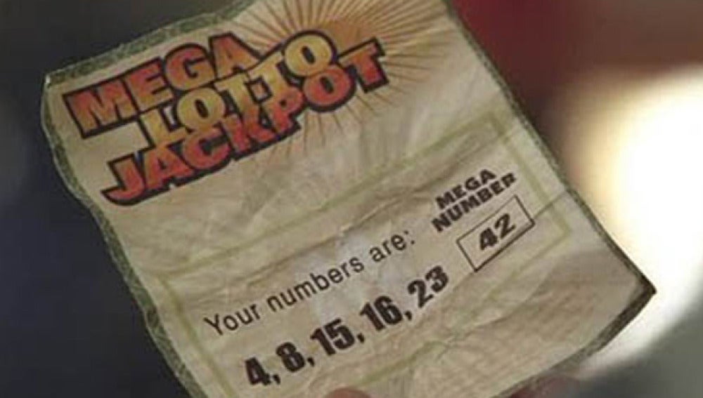 Boleto con los números de 'Lost' ganador del Mega Millions