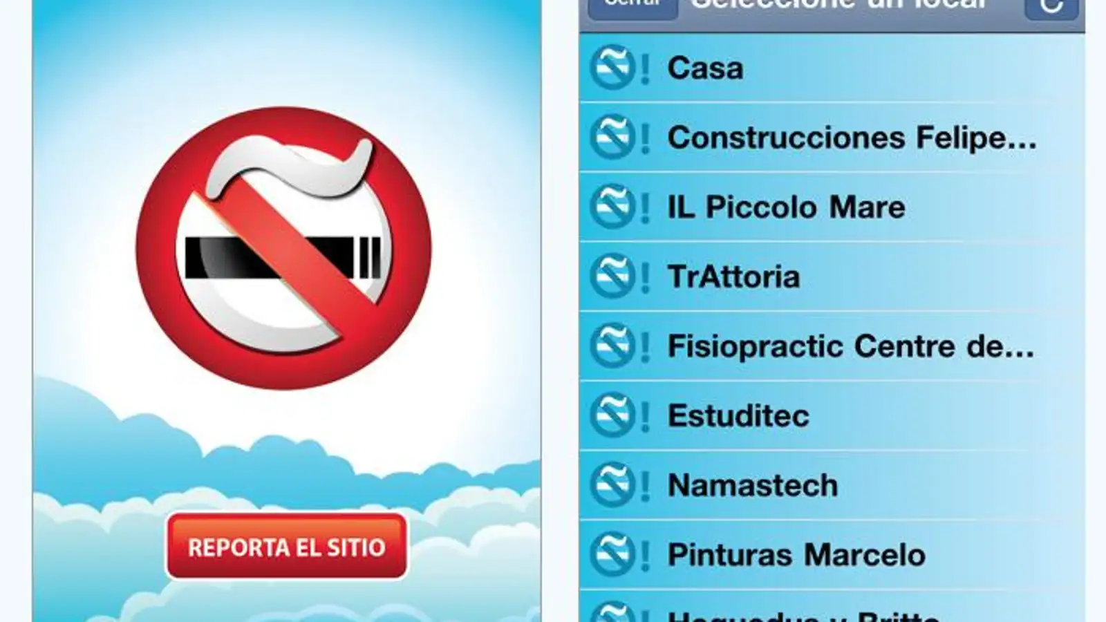 Una aplicación para iPhone para denunciar a los locales infractores de la ley anti tabaco