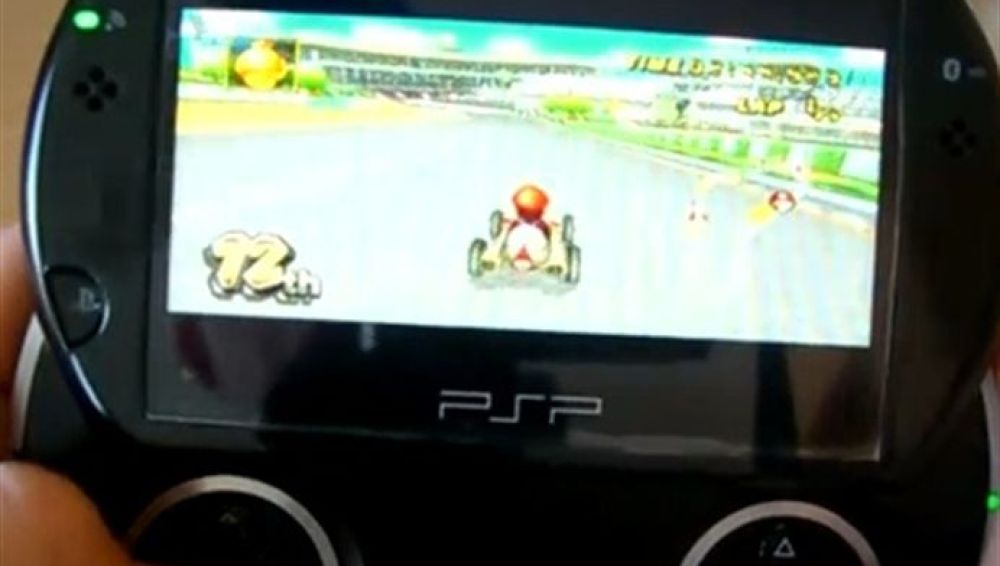 Jugando a la Wii en una PSP