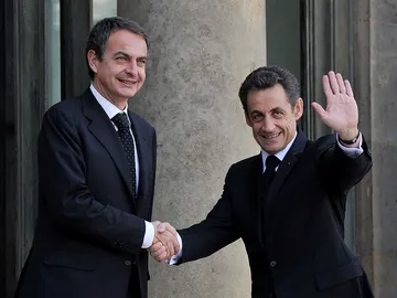 Encuentro anterior de Zapatero y Sarkozy Encuentro anterior de Zapatero y Sarkozy