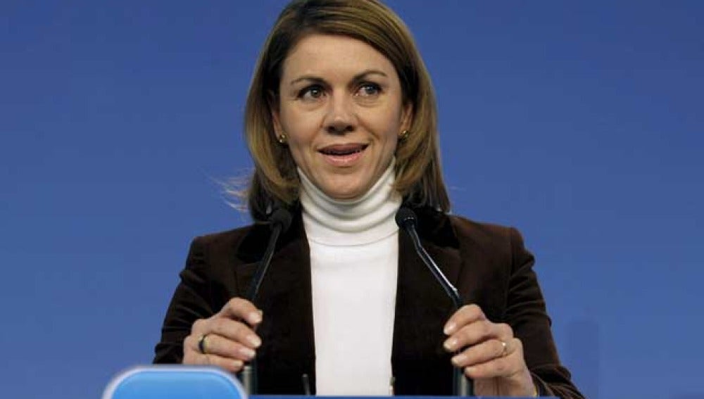 La secretaria general del PP, María Dolores de Cospedal