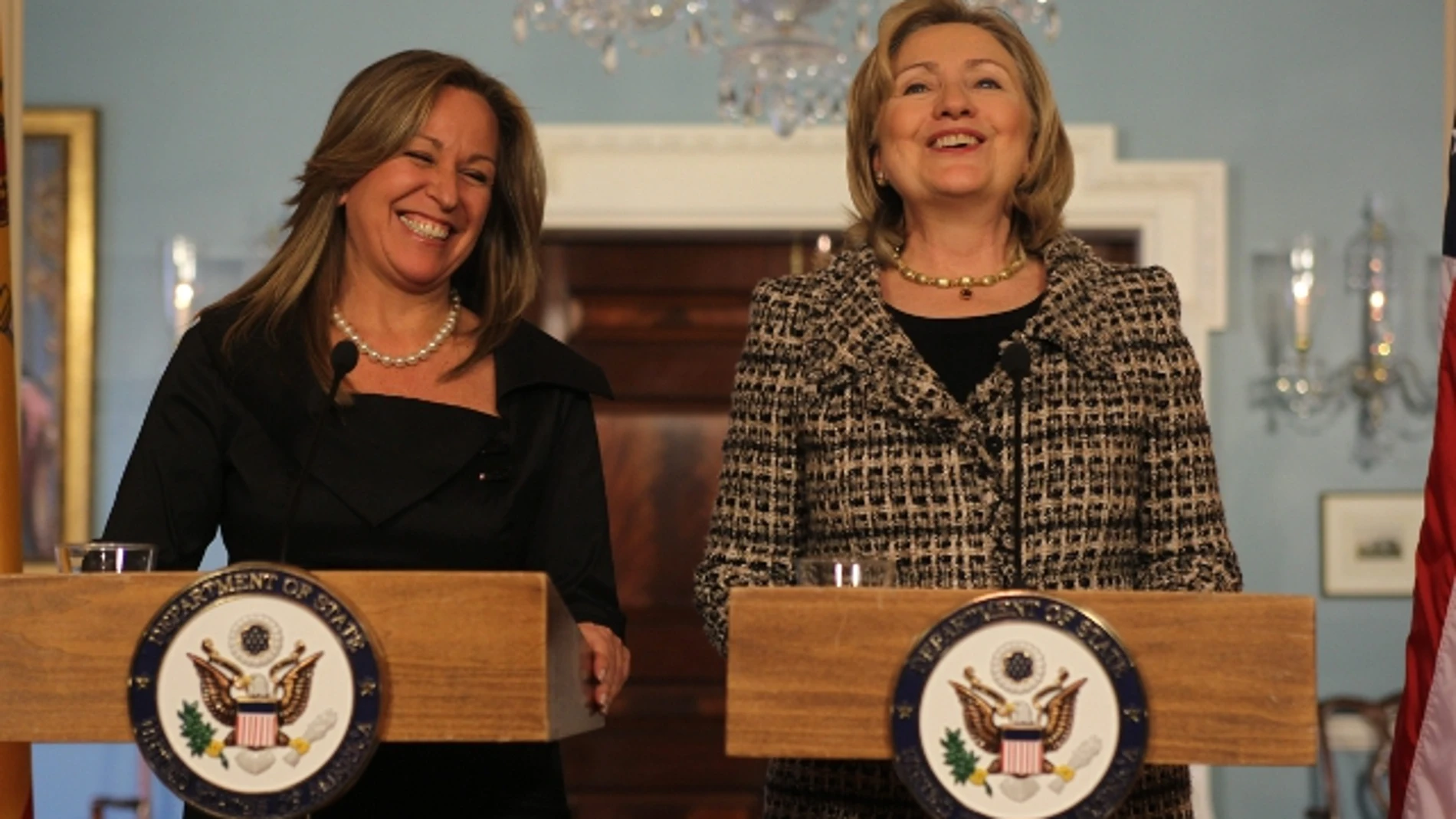 Hilary Clinton y Trinidad Jiménez Hilary Clinton y Trinidad Jiménez