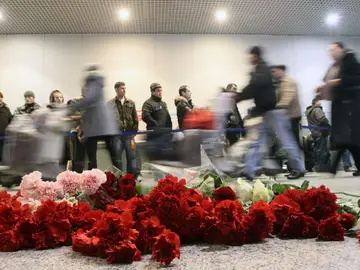 Flores en el aeropuerto de Moscú Flores en el aeropuerto de Moscú