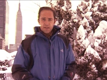 José Ángel Abad en medio de la nieve