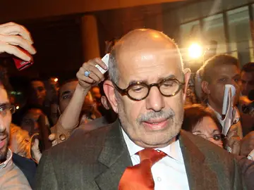 ElBaradei, en su regreso a Egipto ElBaradei, en su regreso a Egipto