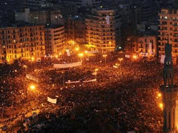 Manifestación en Egipto contra Mubarak