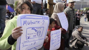 Los niños también participan en las protestas